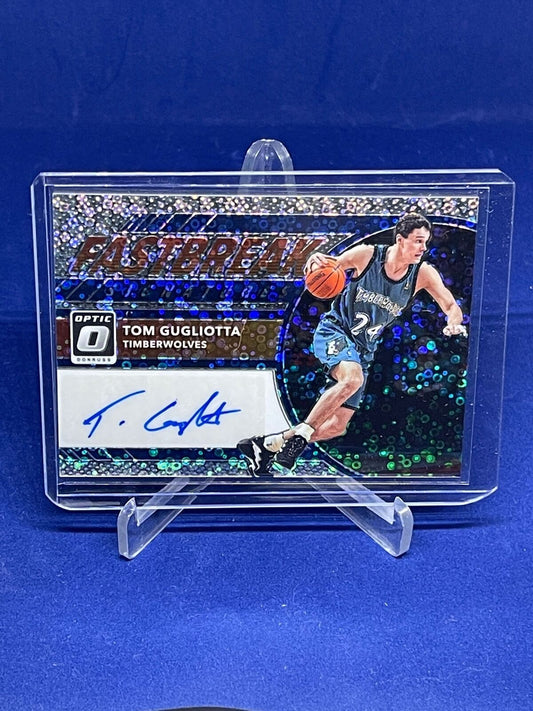 TOM GUGLIOTTA 2017-18 PANINI DONRUSS OPTIC FASTBREAK SIGNATURES PRIZM AUTO