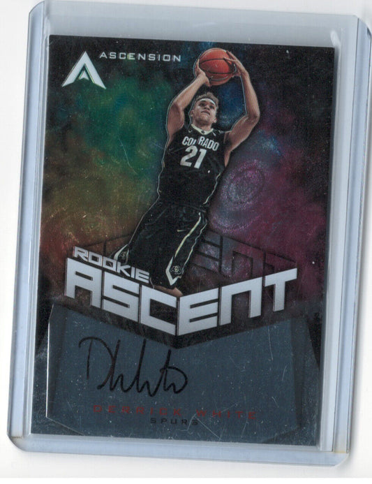 DERRICK WHITE 2017-18 PANINI ASCENSION ROOKIE ASCENT ON CARD AUTO #D 85/299