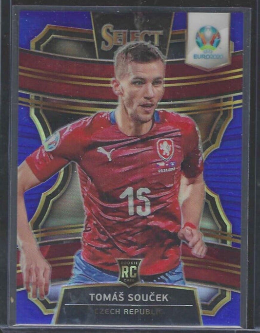 TOMAS SOUCEK 2020-21 PANINI SELECT EURO TERRACE BLUE PRIZM ROOKIE RC #D 169/225