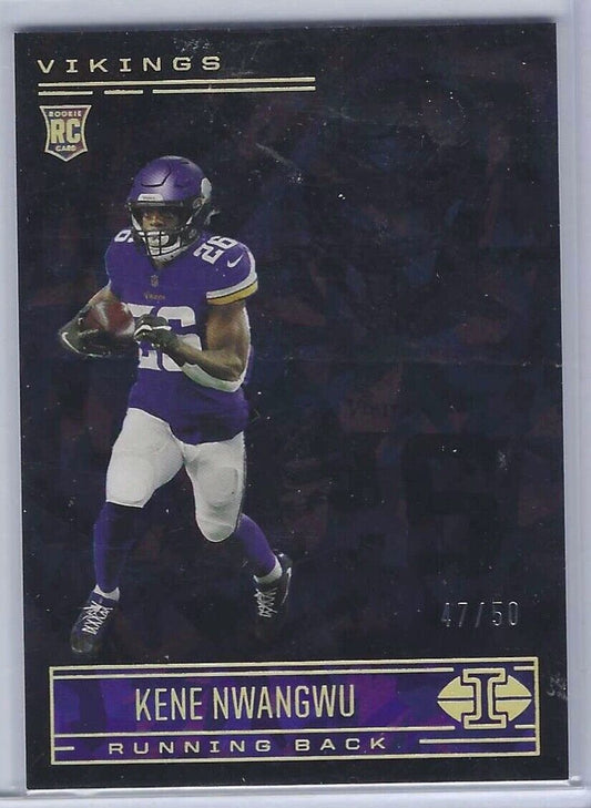 KENE NWANGWU 2021 PANINI ILLUSIONS BLACK CRACKED ICE ROOKIE RC #D 47/50
