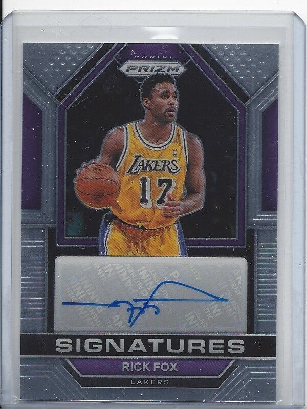 RICK FOX 2022-23 PANINI PRIZM SIGNATURES LAKERS AUTO