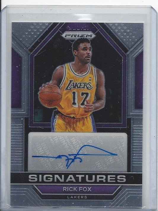 RICK FOX 2022-23 PANINI PRIZM SIGNATURES LAKERS AUTO