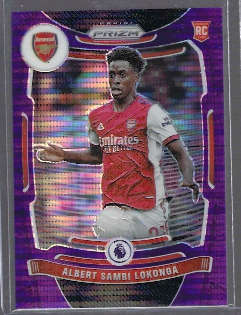 ALBERT SAMBI LOKONGA 2021-22 PANINI PRIZM EPL PURPLE PULSAR BREAKAWAY RC #D /99
