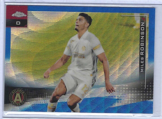MILES ROBINSON 2020-21 TOPPS CHROME MLS BLUE WAVE REFRACTOR USMT #D 143/199
