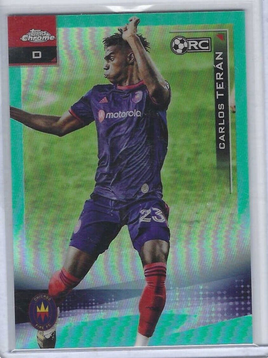 CARLOS TERAN 2020-21 TOPPS CHROME MLS AQUA WAVE REFRACTOR ROOKIE RC #D 253/299