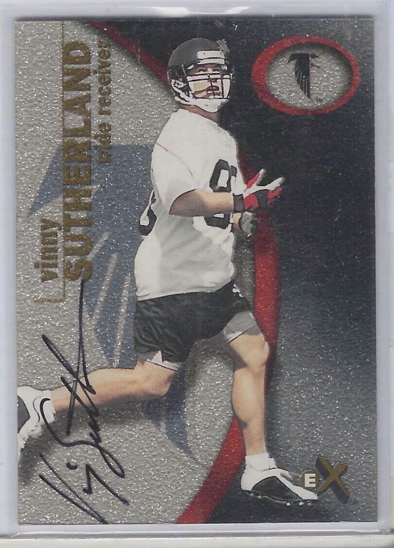 VINNY SUTHERLAND 2001 FLEER EX E-X CENTURY ROOKIE ON CARD AUTO RC #D /1500