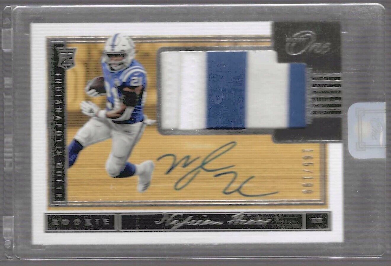 NYHEIM HINES 2018 PANINI ONE RPA ROOKIE PATCH AUTO RC #D 165/199