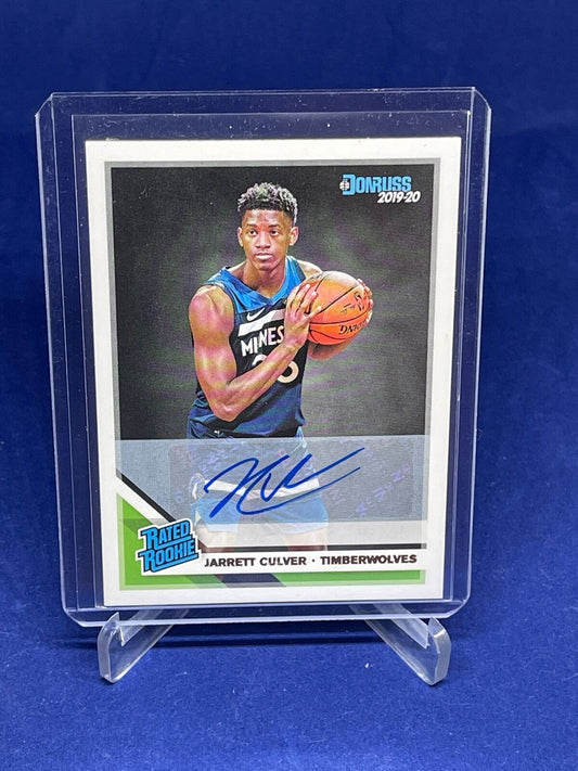 JARRETT CULVER 2019-20 PANINI DONRUSS RATED ROOKIE AUTO RC #205