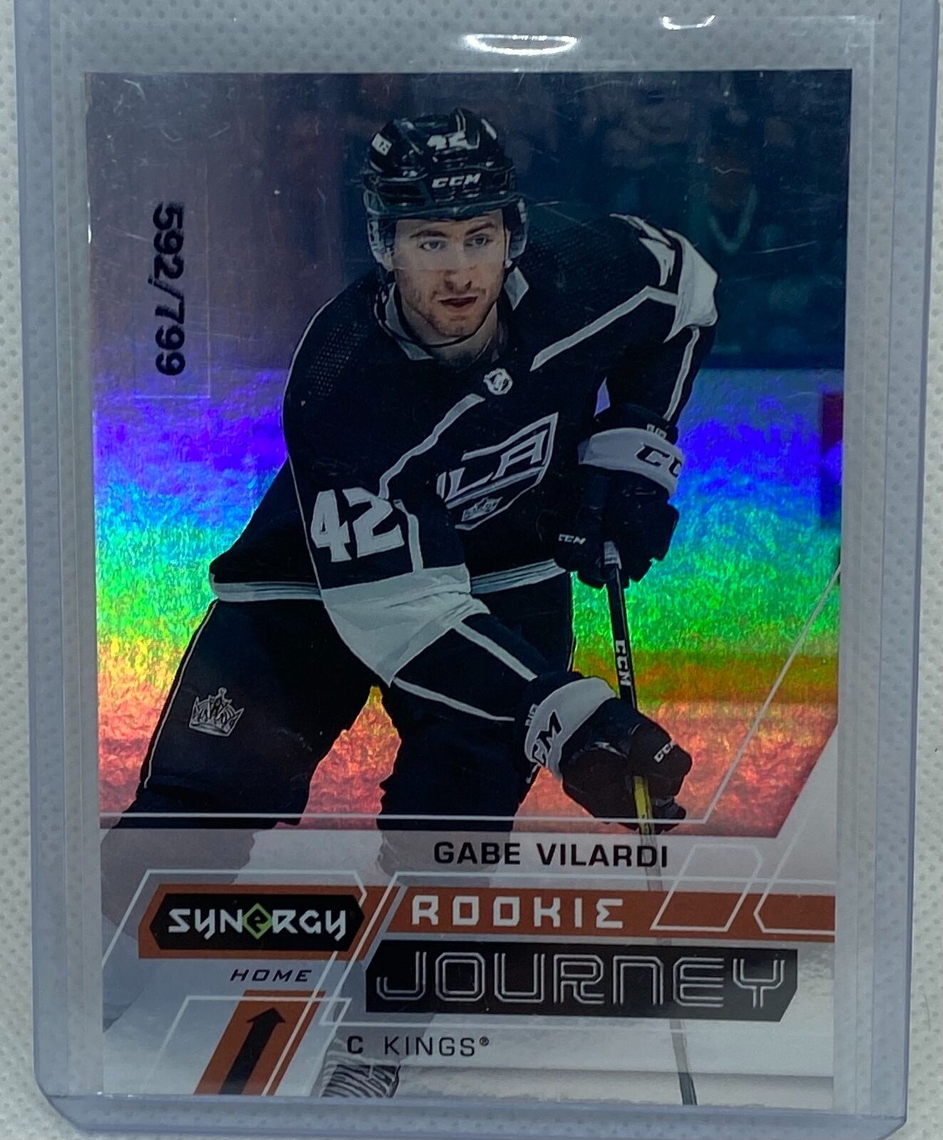 GABE VILARDI 2020-21 UPPER DECK SYNERGY HOME ROOKIE JOURNEY RC #D 592/799