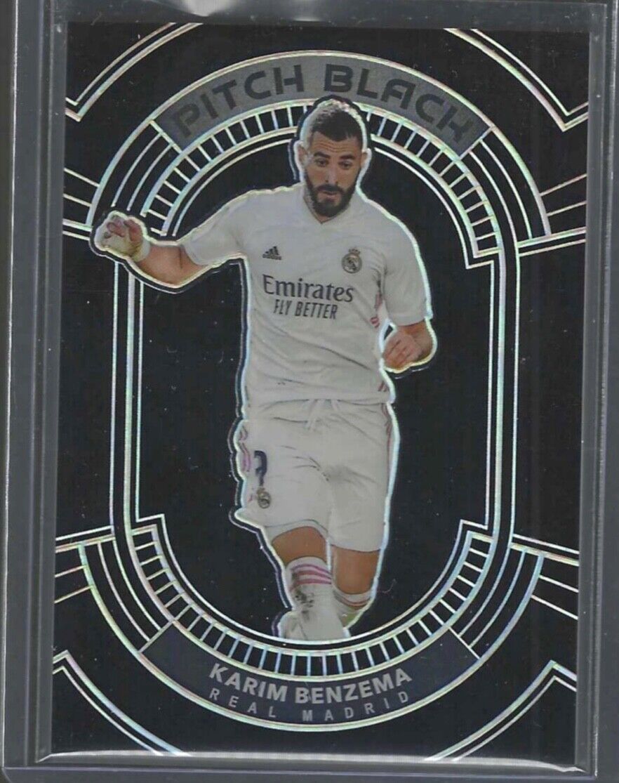 KARIM BENZEMA 2020-21 PANINI OBSIDIAN PITCH BLACK #D 30/99
