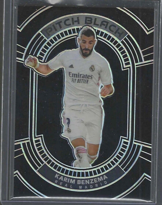 KARIM BENZEMA 2020-21 PANINI OBSIDIAN PITCH BLACK #D 30/99
