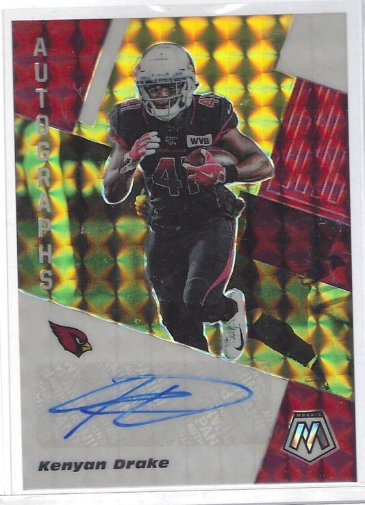 KENYAN DRAKE 2020 PANINI MOSAIC GOLD MOSAIC PRIZM AUTO #D 07/10