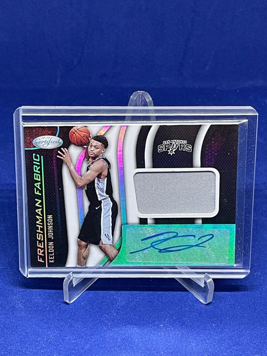 KELDON JOHNSON 2019-20 PANINI CERTIFIED FRESHMAN FABRIC JERSEY AUTO RC