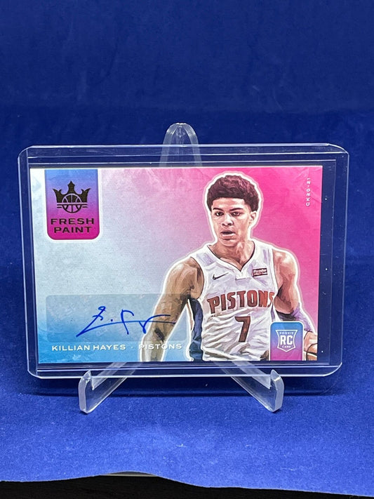 KILLIAN HAYES 2020-21 PANINI COURT KINGS FRESH PAINT AUTO ROOKIE RC #D 50/149