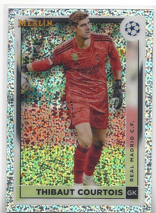 THIBAUT COURTOIS 2022-23 TOPPS MERLIN CHROME SPECKLE REFRACTOR #D 48/150