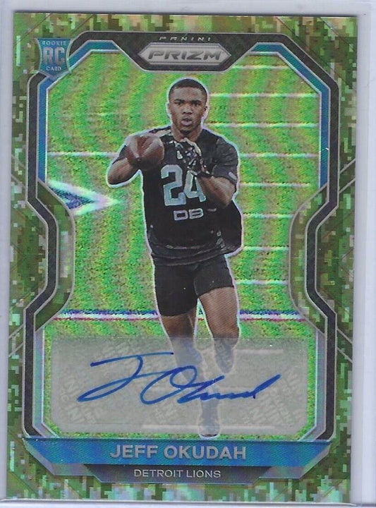 JEFF OKUDAH 2020 PANINI PRIZM CAMO PRIZM ROOKIE AUTO RC #D 20/25