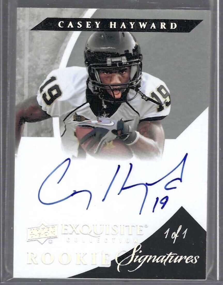CASEY HAYWARD 2012 UPPER DECK EXQUISITE COLLECTION ROOKIE AUTO RC TRUE #D 1/1