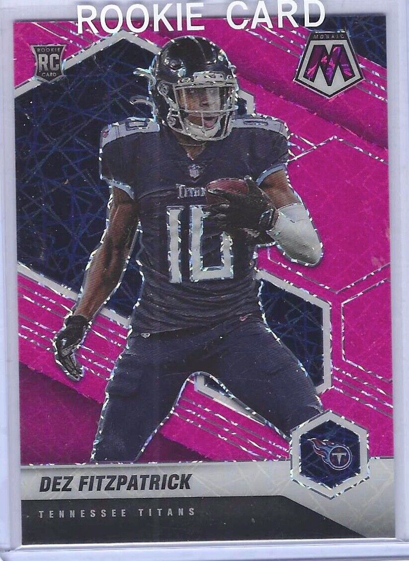 DEZ FITZPATRICK 2021 PANINI MOSAIC PINK LAZER PRIZM ROOKIE RC #D 01/10