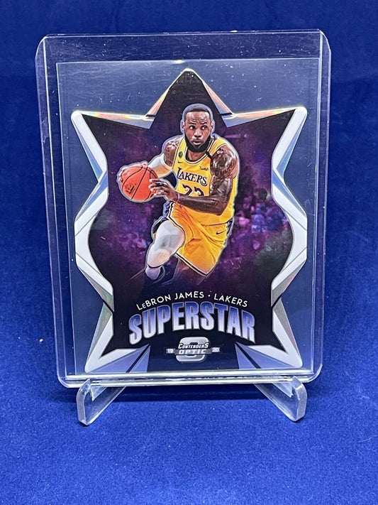 LEBRON JAMES 2019-20 PANINI CONTENDERS OPTIC SUPERSTAR SILVER PRIZM DIE CUT #1