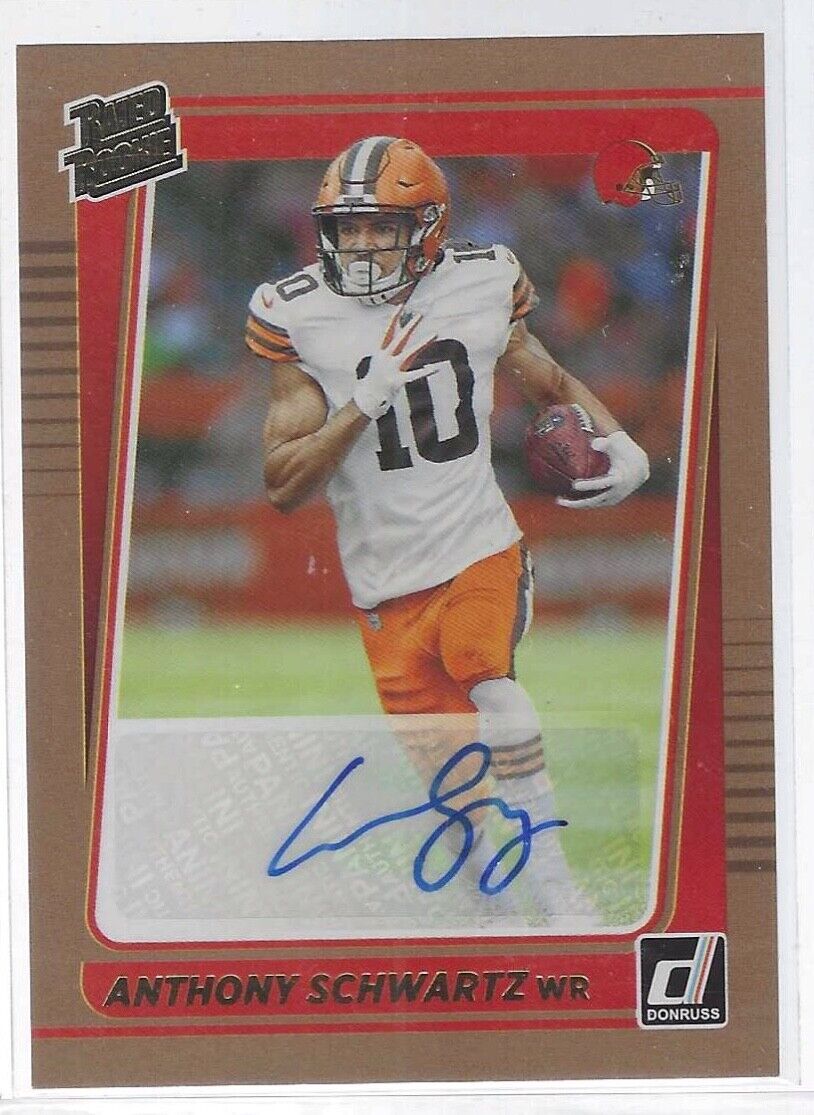 ANTHONY SCHWARTZ 2021 PANINI DONRUSS BRONZE RATED ROOKIE AUTO RC #282