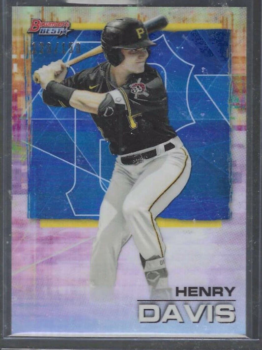 HENRY DAVIS 2021 BOWMANS BEST BLUE REFRACTOR PROSPECT #D 129/150