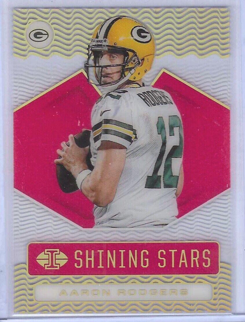 AARON RODGERS 2021 PANINI ILLUSIONS SHINING STARS RED ACETATE #D 364/399