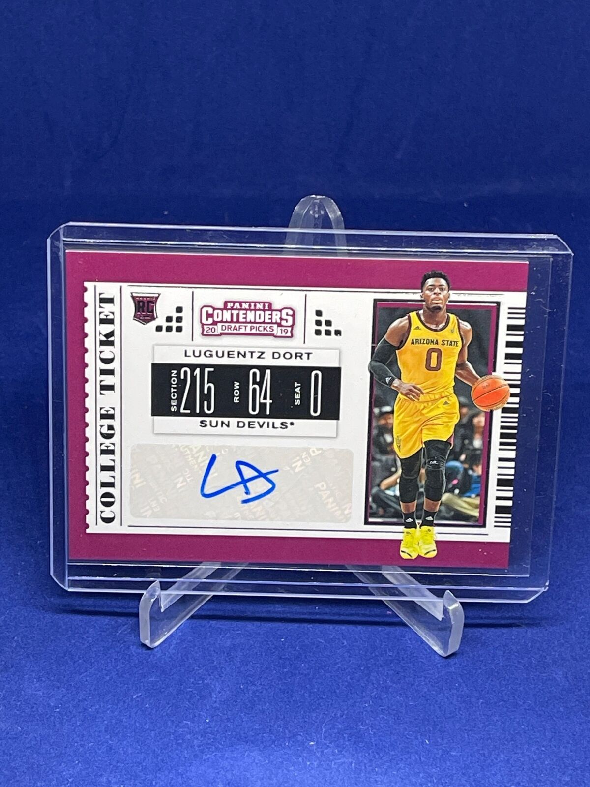 LUGUENTZ DORT 2019 PANINI CONTENDERS DRAFT PICKS COLLEGE TICKET ROOKIE AUTO #77