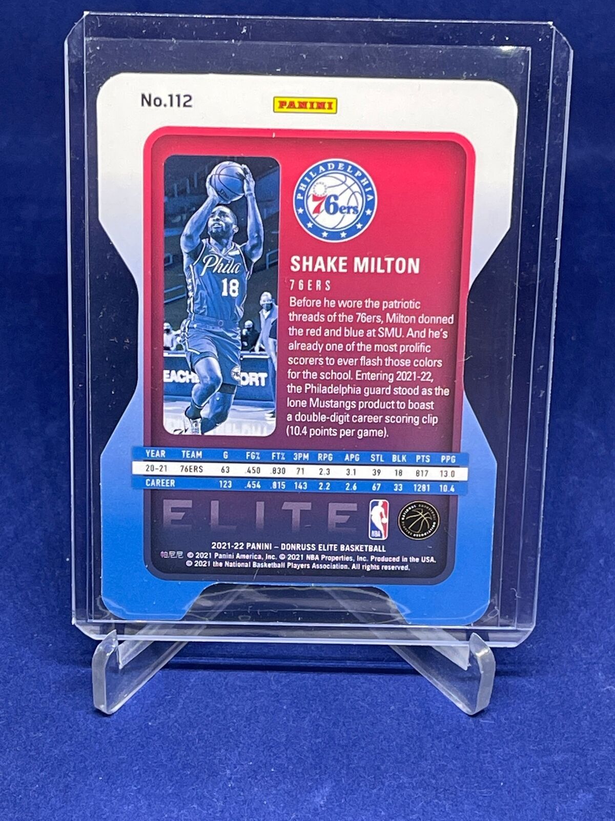 SHAKE MILTON 2021-22 PANINI DONRUSS ELITE GREEN DIE CUT #D 15/18