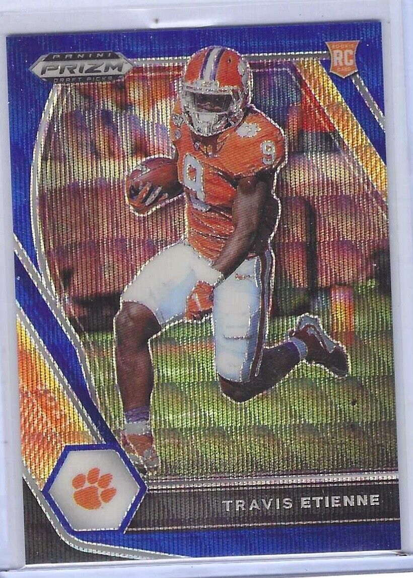 TRAVIS ETIENNE 2021 PANINI PRIZM DP BLUE WAVE RC #D 203/249