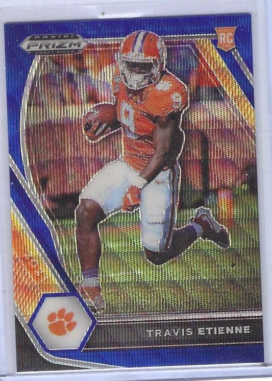TRAVIS ETIENNE 2021 PANINI PRIZM DP BLUE WAVE RC #D 203/249
