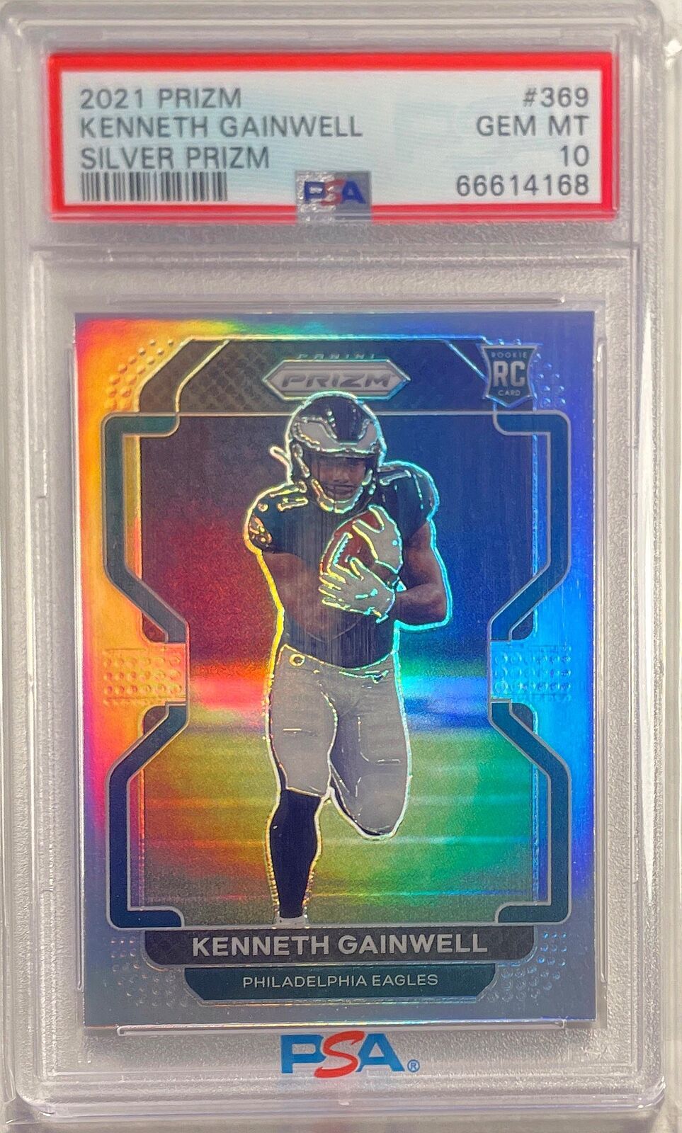 KENNETH GAINWELL 2021 PANINI PRIZM SILVER PRIZM RC #369 PSA 10 GEM MINT POP 5