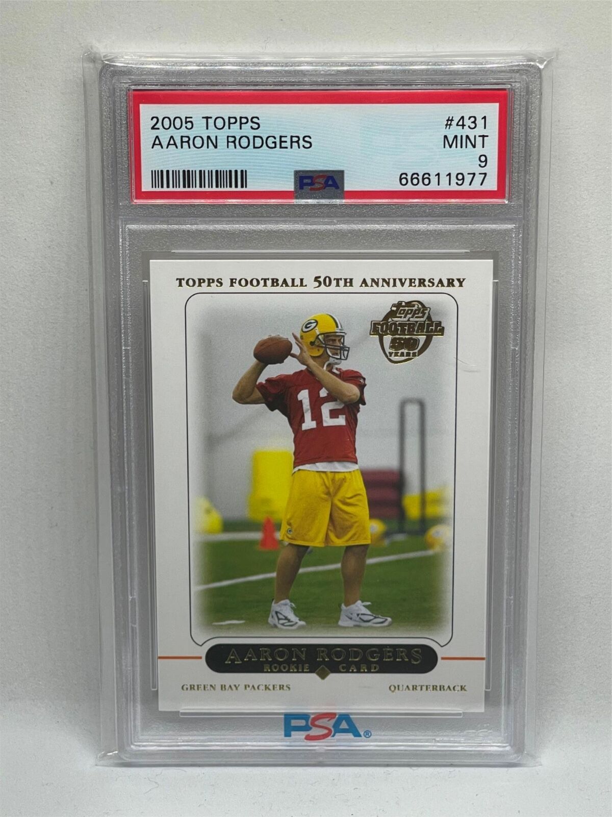 AARON RODGERS 2005 TOPPS ROOKIE RC # 431 PSA 9 MINT