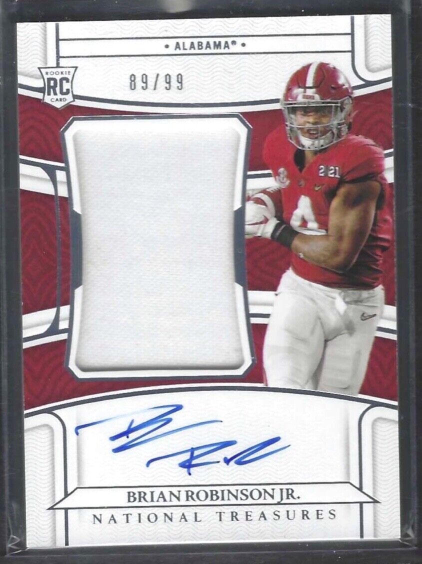 BRIAN ROBINSON JR 2022 PANINI NATIONAL TREASURES ROOKIE PATCH AUTO RC #D 89/99