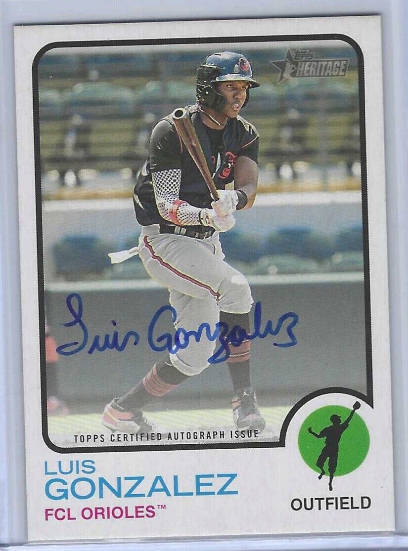LUIS GONZALEZ 2022 TOPPS HERITAGE MINOR LEAGUE PROSPECT REAL ONE AUTO #ROA-LG