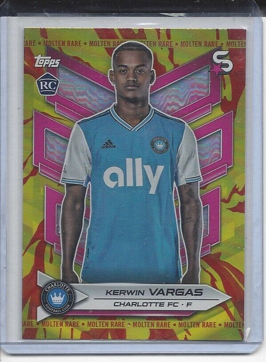 KERWIN VARGAS 2024 TOPPS MLS SUPERSTARS MOLTEN RARE RED GOLD RC #51