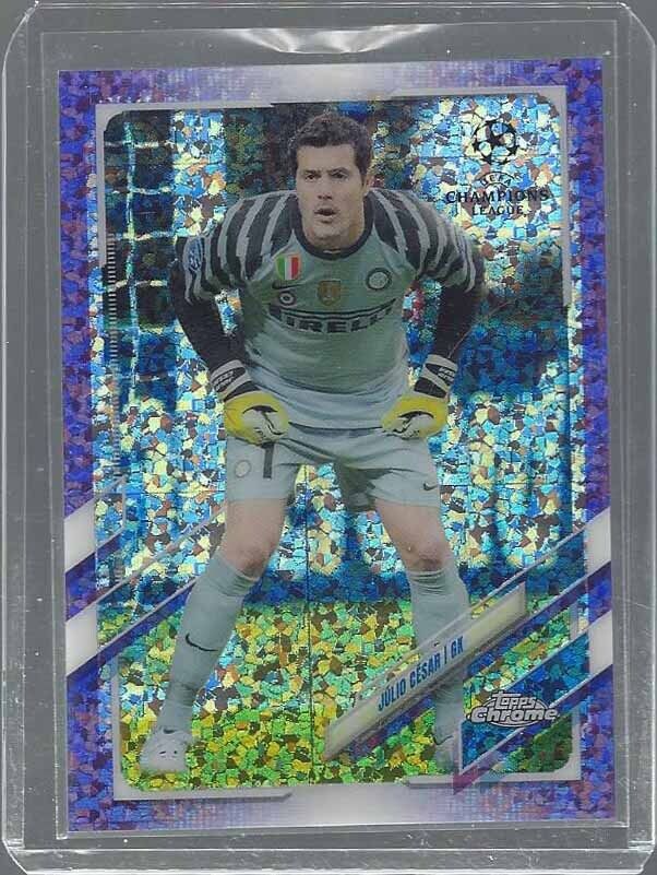 JULIO CESAR 2020-21 TOPPS CHROME CHAMPIONS LEAGUE PURPLE DIAMOND REFRACTOR /250