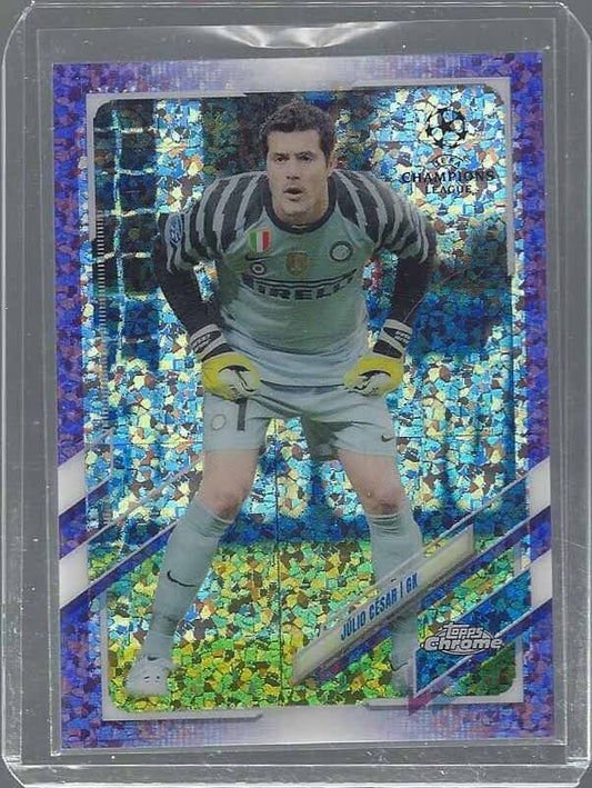 JULIO CESAR 2020-21 TOPPS CHROME CHAMPIONS LEAGUE PURPLE DIAMOND REFRACTOR /250