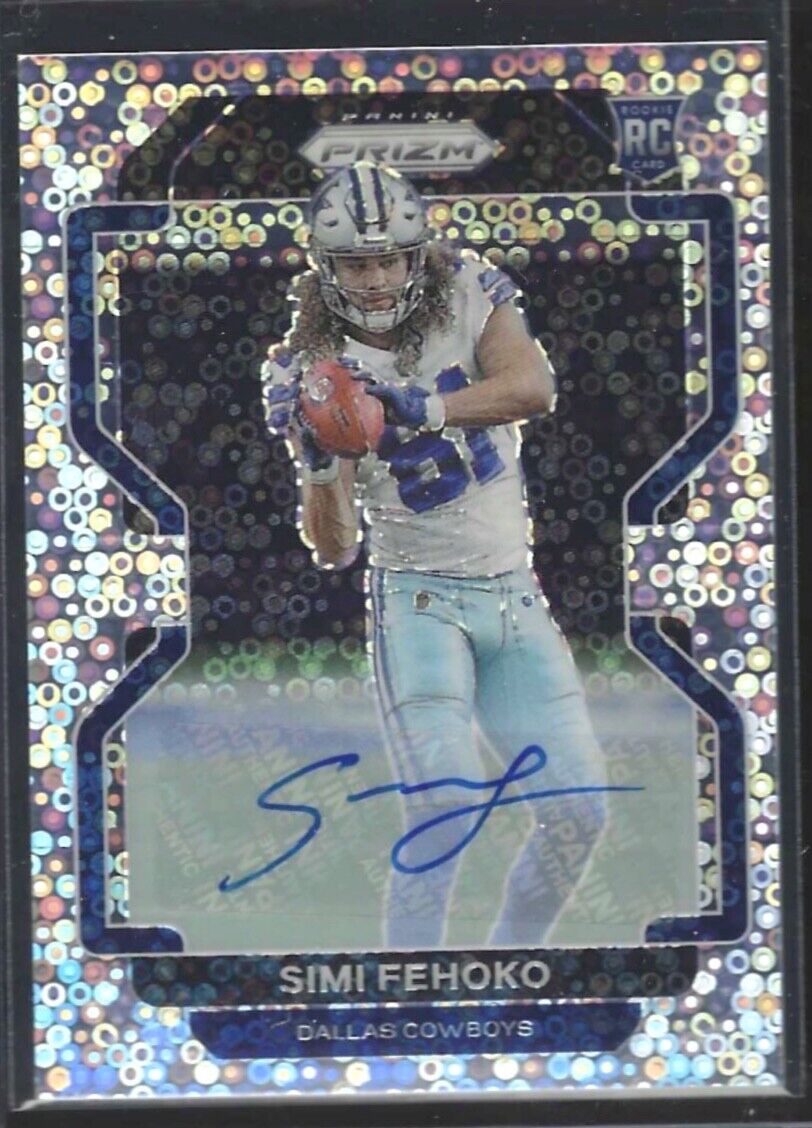SIMI FEHOKO 2021 PANINI PRIZM SILVER DISCO NO HUDDLE PRIZM ROOKIE AUTO RC #371