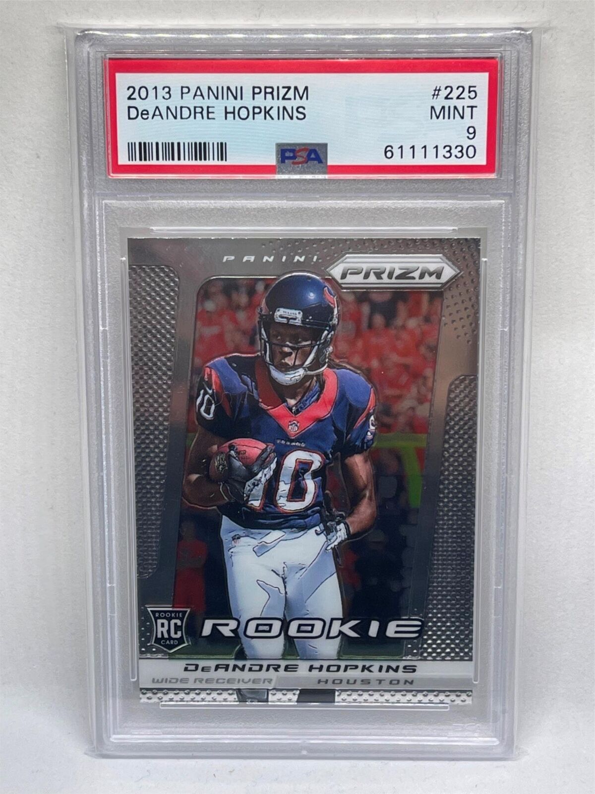 DEANDRE HOPKINS 2013 PANINI PRIZM ROOKIE RC #225 PSA 9 MINT