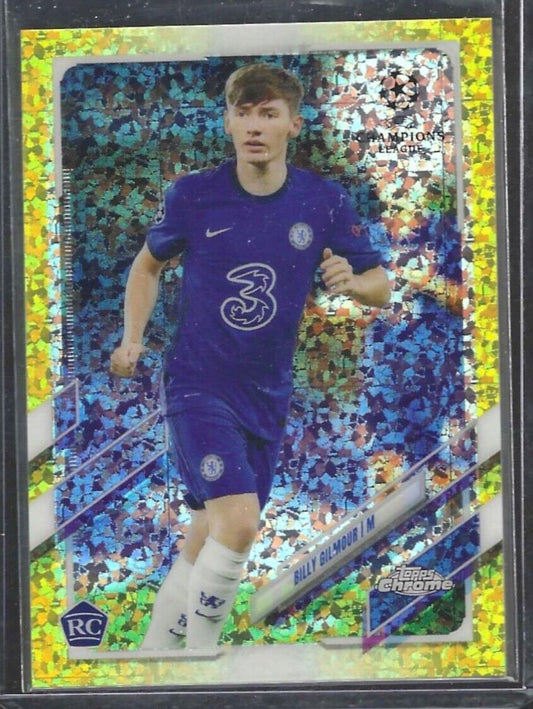BILLY GILMOUR 2020-21 TOPPS CHROME YELLOW SPECKLE MINI DIAMOND REFRACTOR RC /299