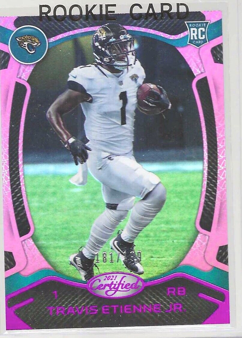 TRAVIS ETIENNE JR 2021 PANINI CERTIFIED PINK FOIL ROOKIE RC #D 181/199