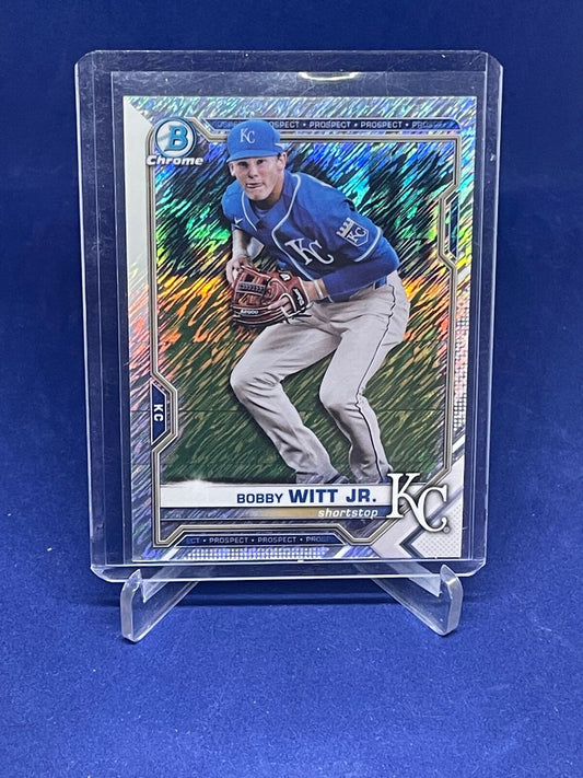 BOBBY WITT JR 2021 BOWMAN CHROME PROSPECTS SHIMMER REFRACTOR PROSPECT