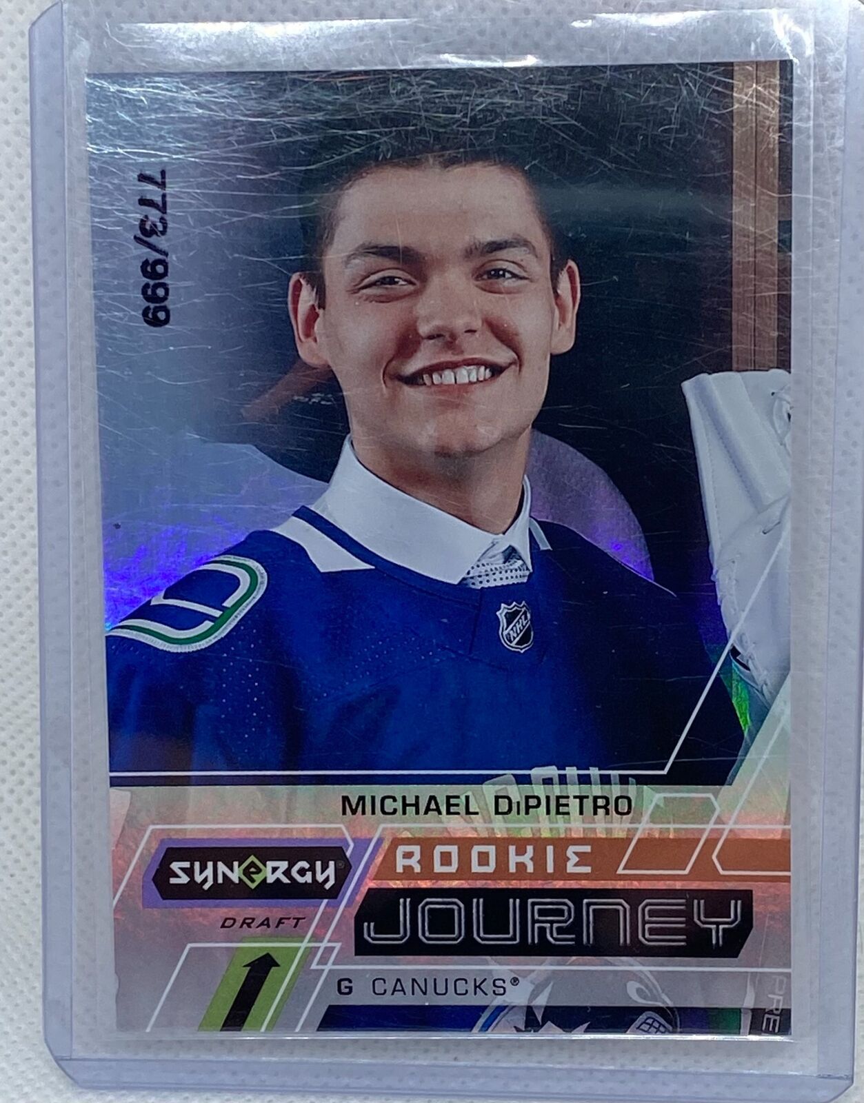 MICHAEL DIPIETRO 2020-21 UPPER DECK SYNERGY DRAFT ROOKIE JOURNEY RC #D 773/999