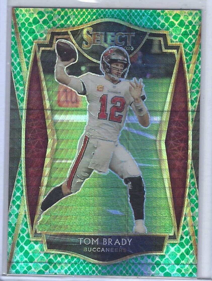 1/1 TOM BRADY 2020 PANINI SELECT PREMIER DRAGON SCALE PRIZM #D 12/67 HIS JSY #12
