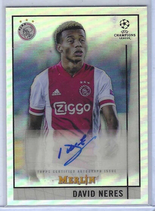 DAVID NERES 2020-21 TOPPS MERLIN CHROME SILVER REFRACTOR AUTO #BCA-DN