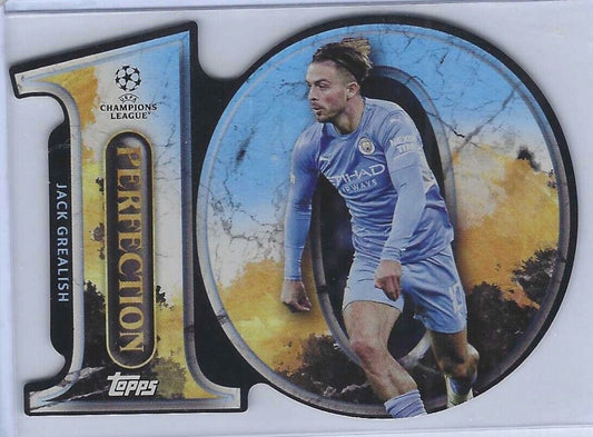JACK GREALISH 2021-22 TOPPS UEFA SILVER FOIL 10 PERFECTION DIE CUT SP #PF-10