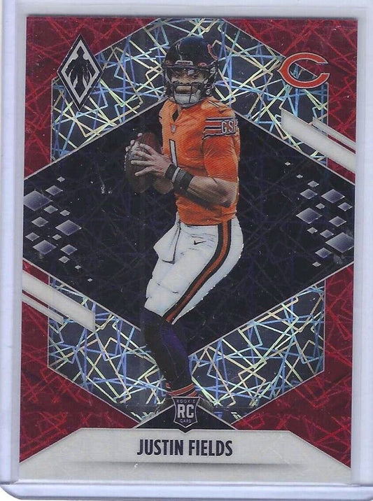 JUSTIN FIELDS 2021 PANINI PHOENIX RED LAZER PRIZM ROOKIE RC #D 151/285