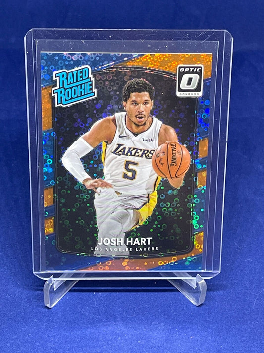 JOSH HART 2017-18 DONRUSS OPTIC RATED ROOKIE ORANGE DISCO HOLO RC #D 168/193