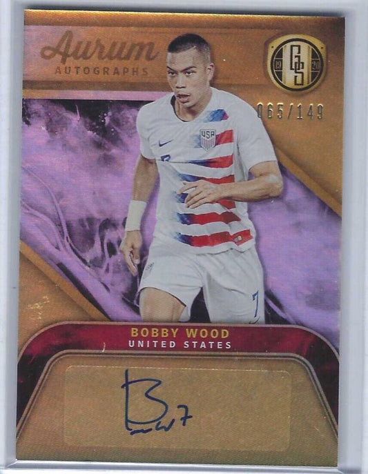 BOBBY WOOD 2019-20 PANINI GOLD STANDARD AURUM USMNT USA AUTO #D /149