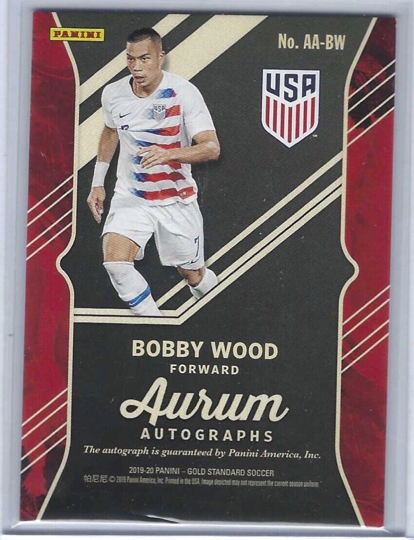 BOBBY WOOD 2019-20 PANINI GOLD STANDARD AURUM USMNT USA AUTO #D /149